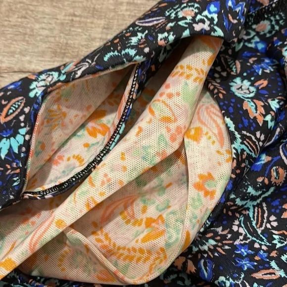 Free People Movement - Lose Your Marbles Leggings - Size Small P - Blue/Peach - Picture 7 of 10